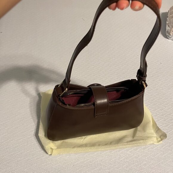 Neiman Marcus Houndstooth Fall Color Plaid Striped Handbag - Picture 4 of 8